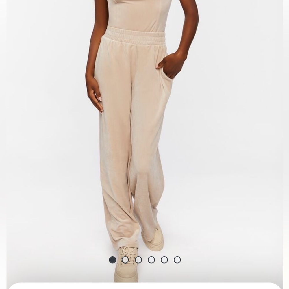 NWOT F21 velour wide leg pants